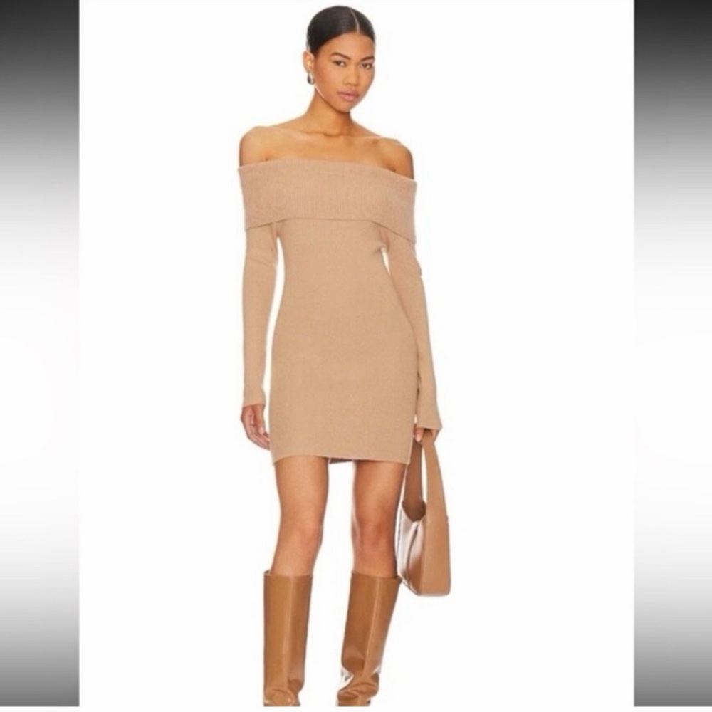 Line & Dot Off shoulder Knit Mini Dress